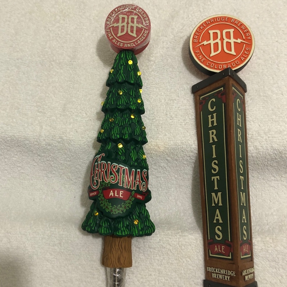 Breckenridge Christmas Ale lighted tap. Regular Christmas tap included. Both new